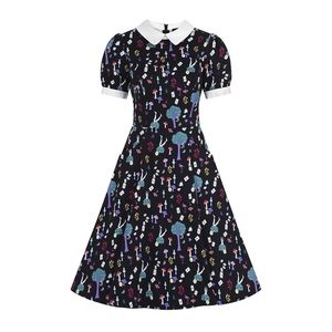 Collectif Peta in Wonderland Swing Dress EUC